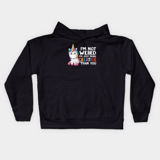 Cute Kawaii Im Not Weird Im Creative Kids Hoodie